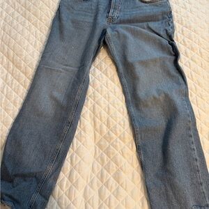 Free People Blue Straight Jeans Classic Denim